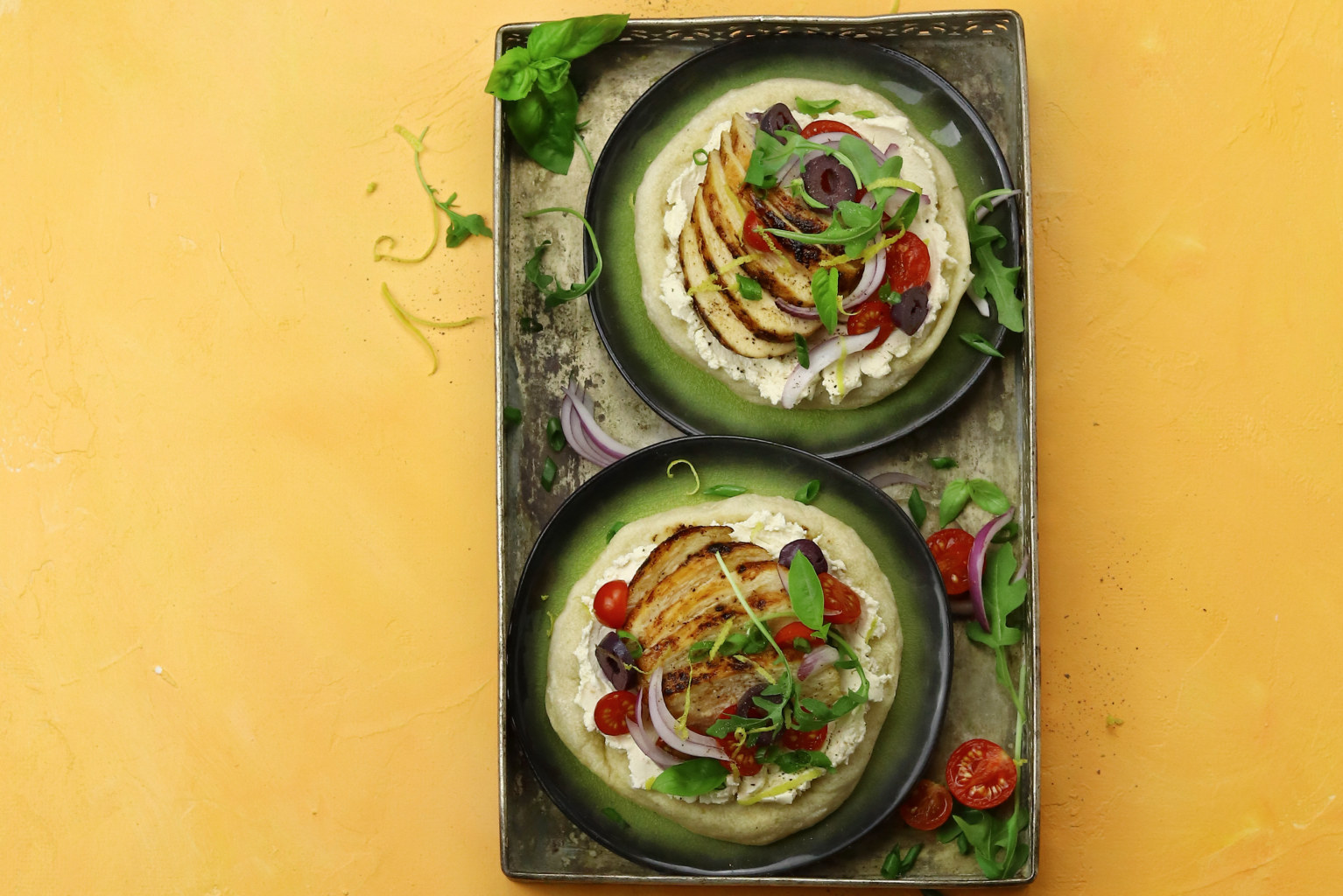 Pizza Pita au poulet