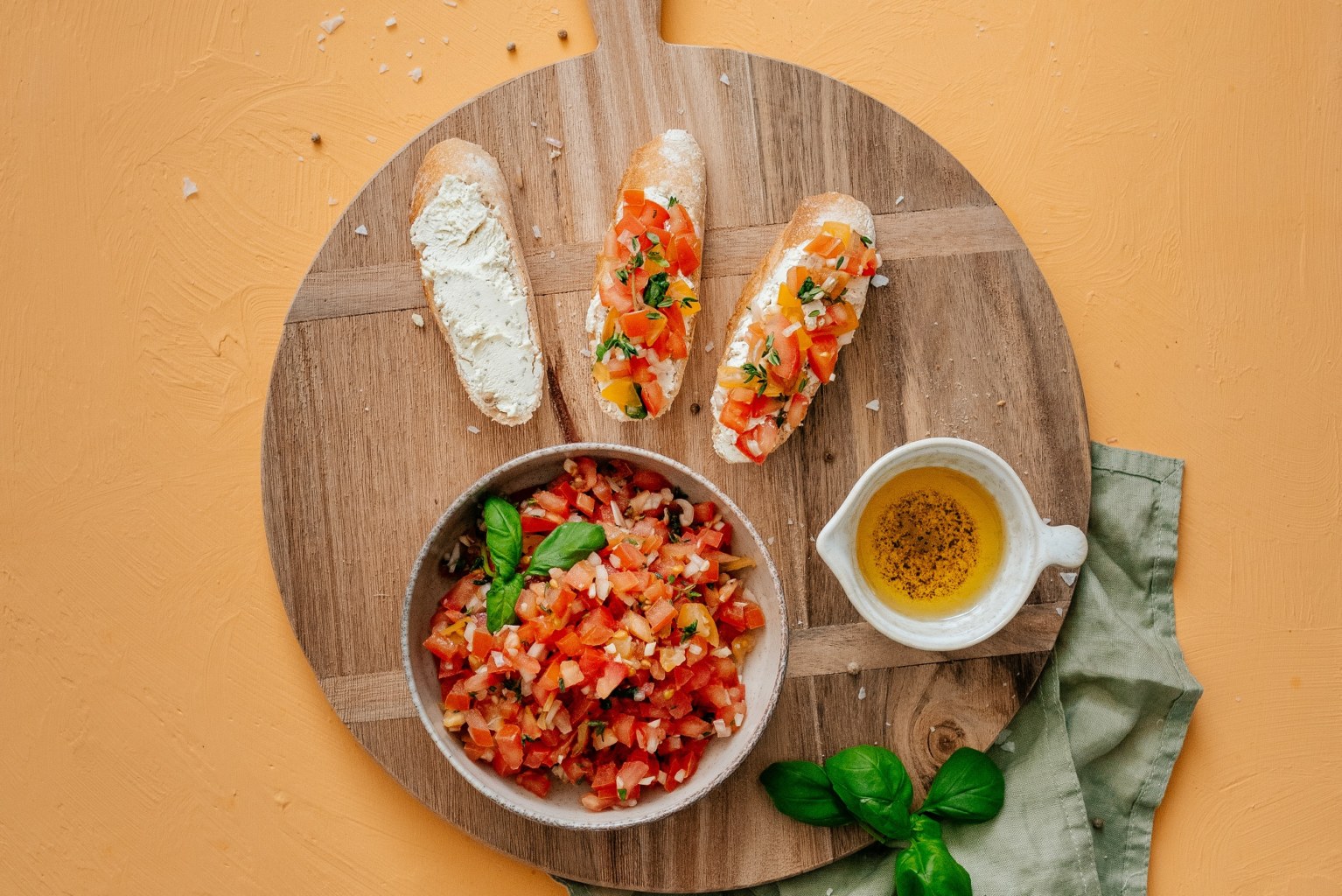 Tartine de salsa de tomates