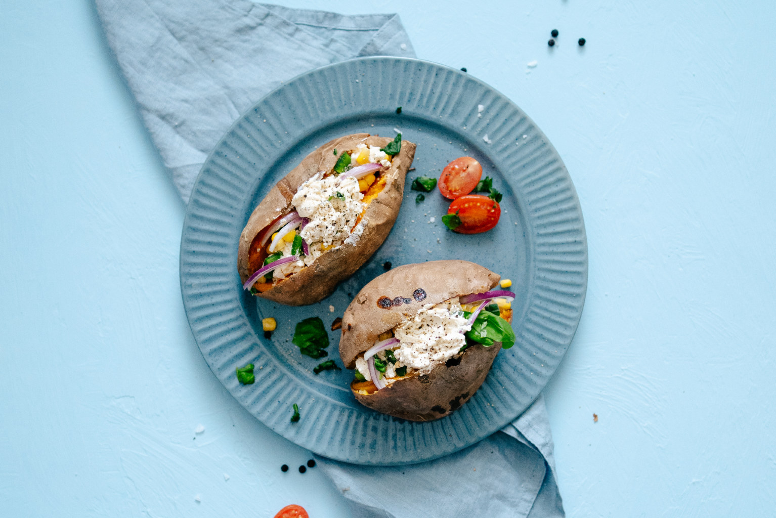 Patates douces grillées